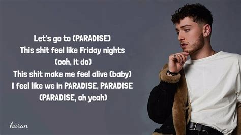 paradise lyrics|paradise lyrics bazzi.